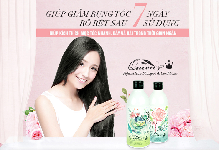 Queen Perfume - Bộ dầu gội trị rụng tóc từ nhân sâm Hàn Quốc