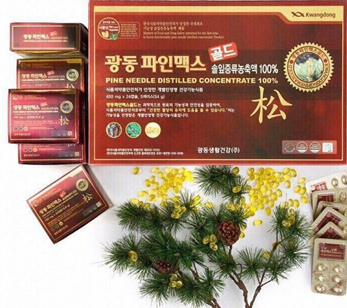 Viên Tinh Dầu Thông Đỏ Hàn Quốc Kwangdong 120 Viên, tinh dầu thông vitamin E