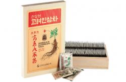 Trà hồng sâm Hàn Quốc chính hãng hộp gỗ 100 gói